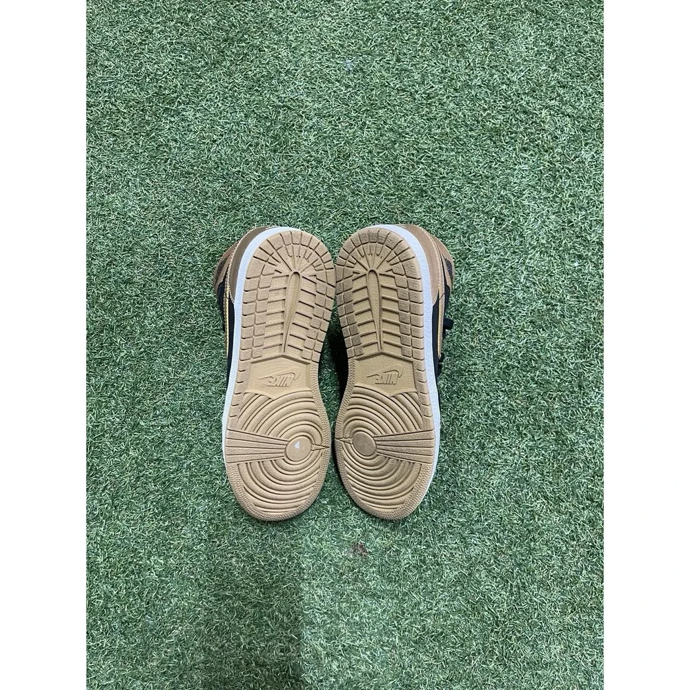 Nike Air Jordan Retro 1 High BG Melo Black Gold GS 705300-026 Shoes Youth Sz 6Y‎